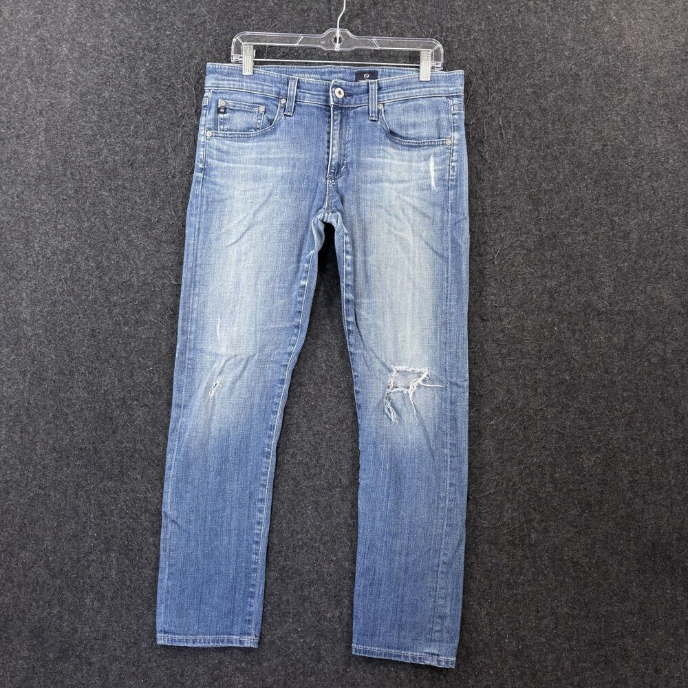AG Adriano Goldschmied Nolan Ankle Jeans Women's 29R Blue Mid Rise Distressed